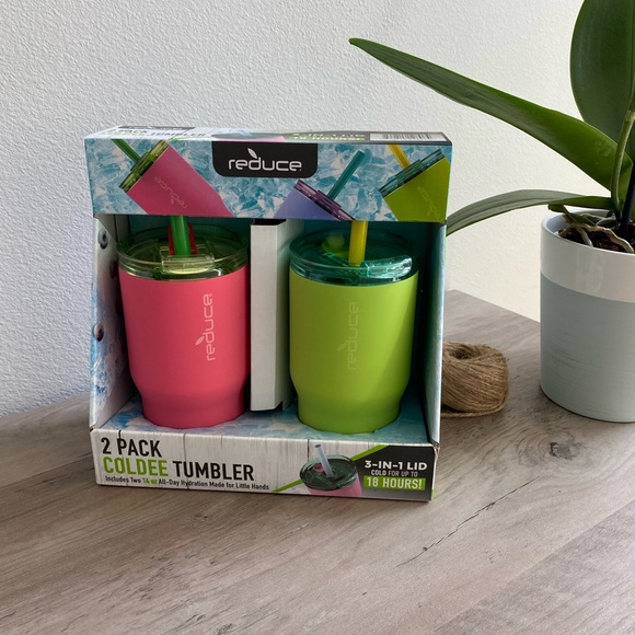 Vexilsy Lot De 6 Pailles De Rechange Compatibles Avec Les Gobelets Reduce Kids Coldee 2.0 De 414 Ml, Pailles Réutilisables, Anti-déversement Et Sans BPA Avec 6 Valves En Silicone, 2 Brosses De